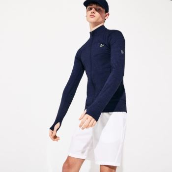 Lacoste SPORT Novak Djokovic Stretch Zippered Jacket - Bunda Pánské Tmavě Blankyt Blankyt | CZ-FoAlJ